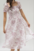 Robe midi Marie smockée