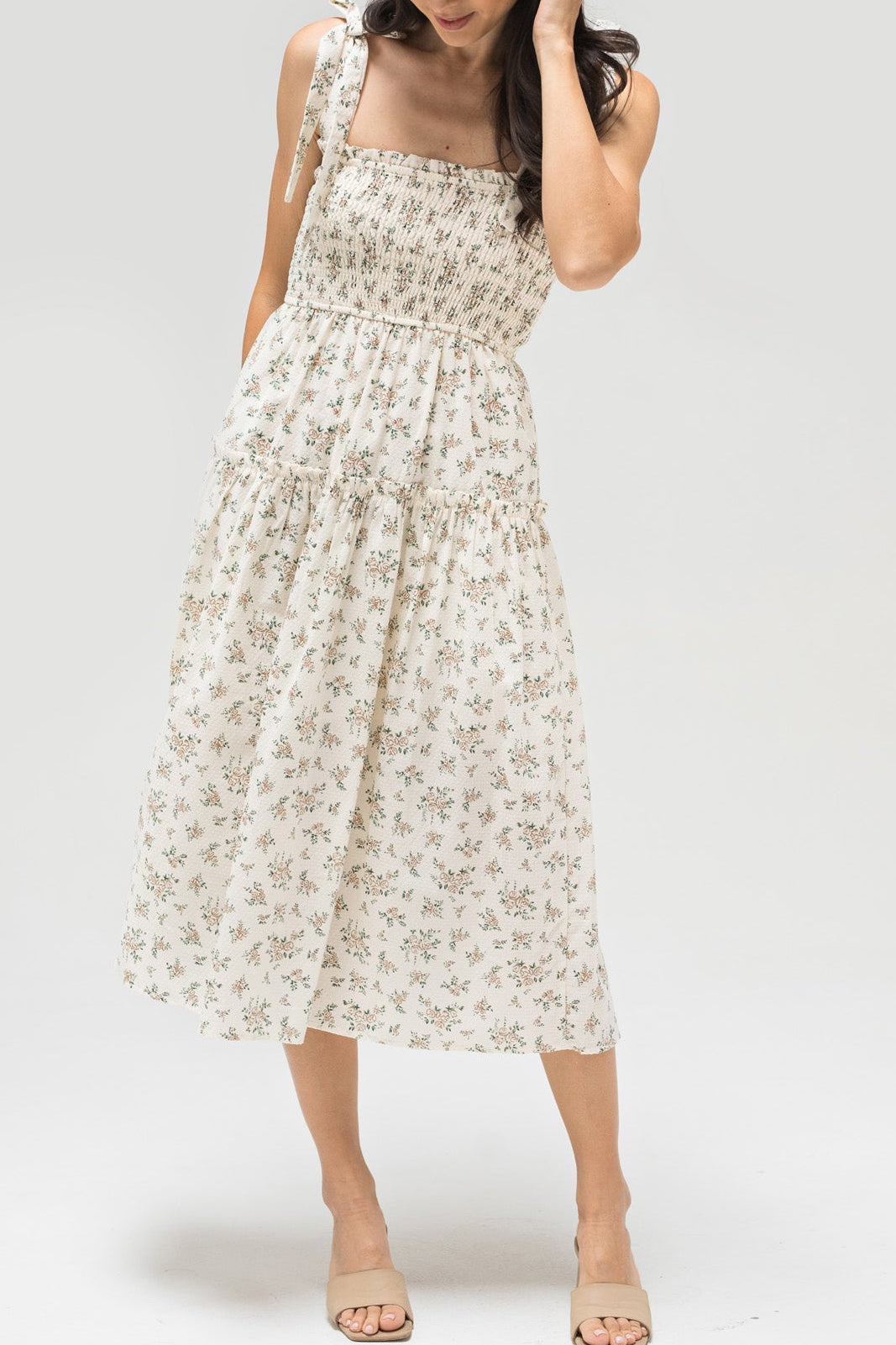 Robe midi Diana smockée