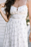 Robe midi Violet fleurie