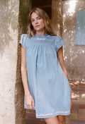 Robe Joelle ardoise en voile de coton