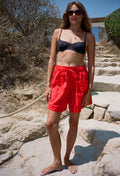 Short Neria rouge en coton