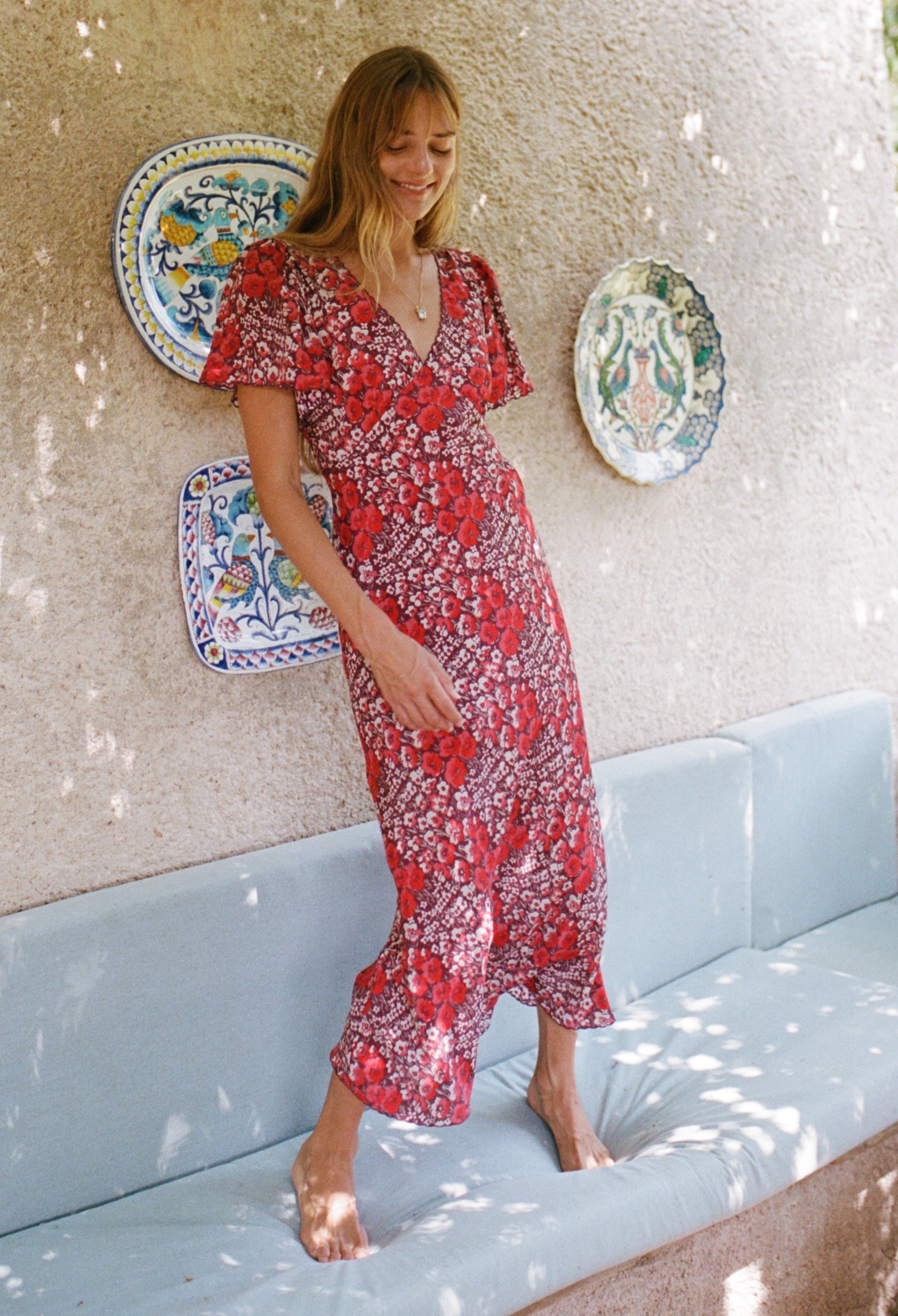 Robe Lettie coquelicot en soie