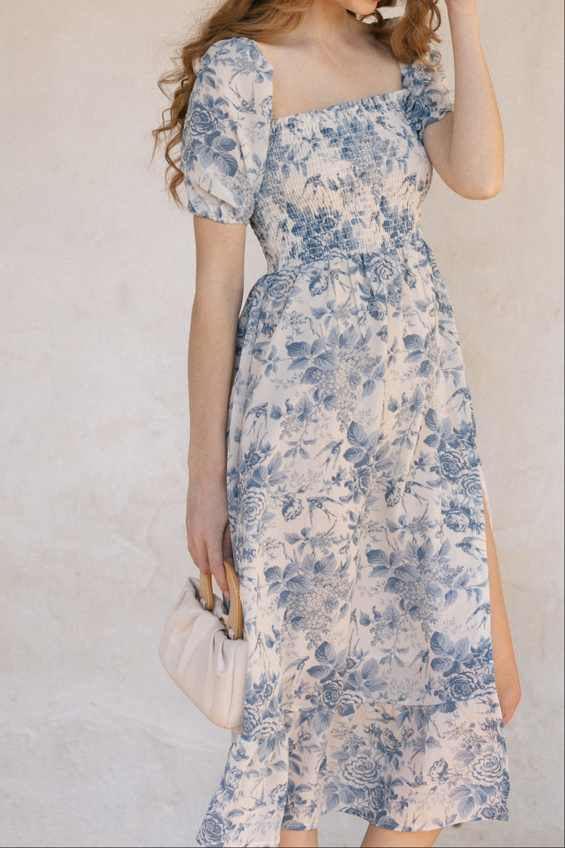 Robe midi Zoey smockée
