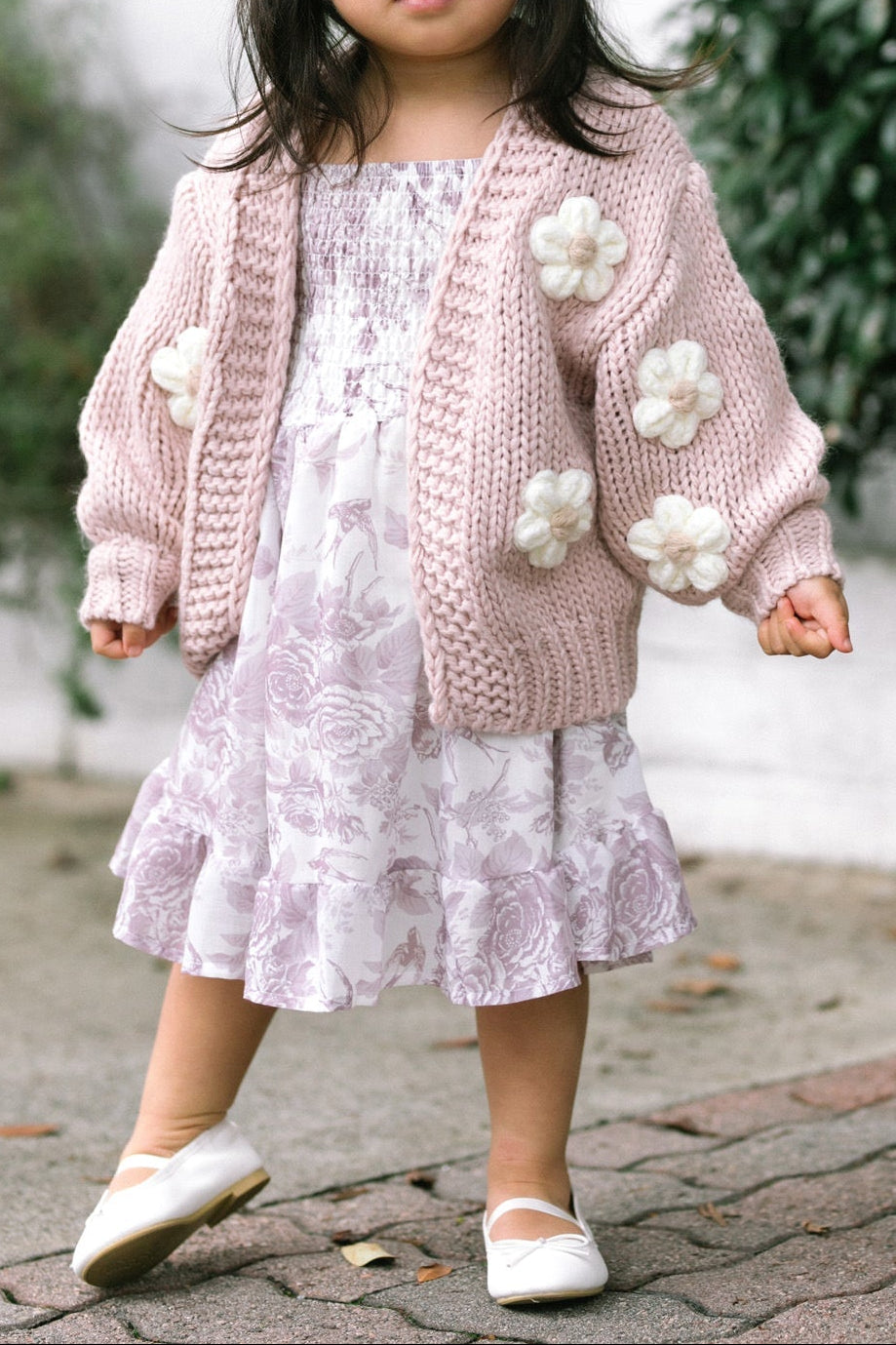 Gilet fille Angela fleuri