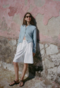 Cardigan Doris bleu jean en coton
