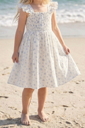 Robe fille Jamie fleurie à boutons