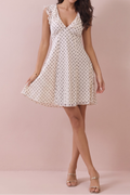 Robe courte Lori à volants et dos noué