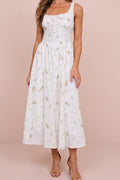 Robe midi Lucinda fleurie style corset