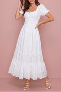 Robe longue Meadow en dentelle