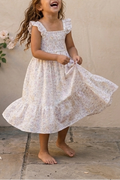 Robe fille Olivia fleurie à manches volantées